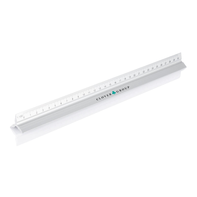 Load image into Gallery viewer, Aluminium triangle rule from XD Collection, 30cm long, measuring tool for precise drawing and technical work.
