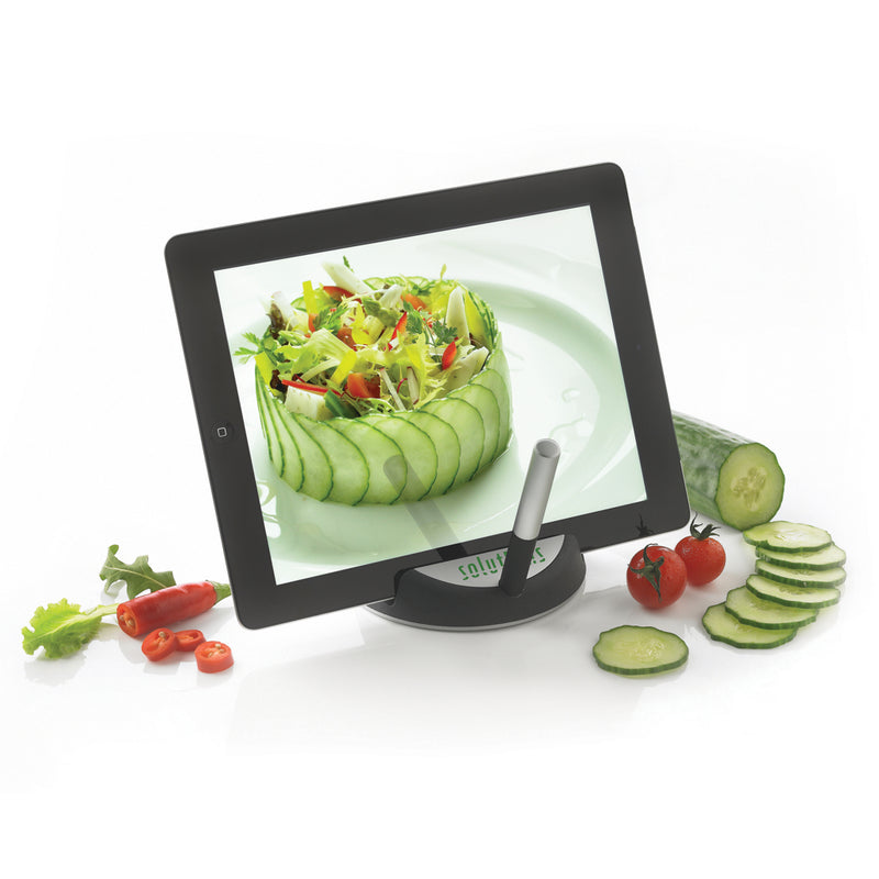 Load image into Gallery viewer, Chef tablet stand with touchpen - Custom Wood Designs
