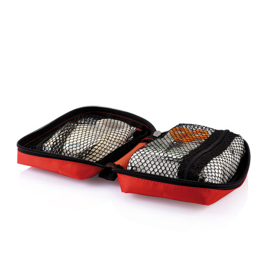 XD Collection car first aid kit in mail size, compact emergency medical kit with essential supplies for safety on the go.