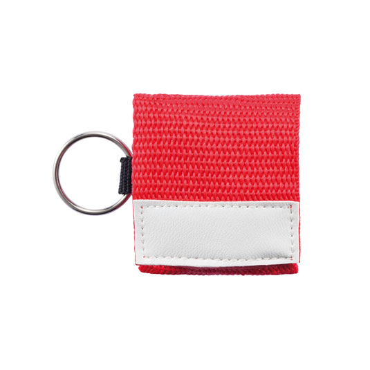XD Collection keychain CPR mask, compact car safety accessory with transparent cover for emergency use.