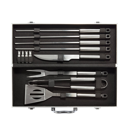 12 pcs barbecue set in aluminium box - Custom Wood Designs