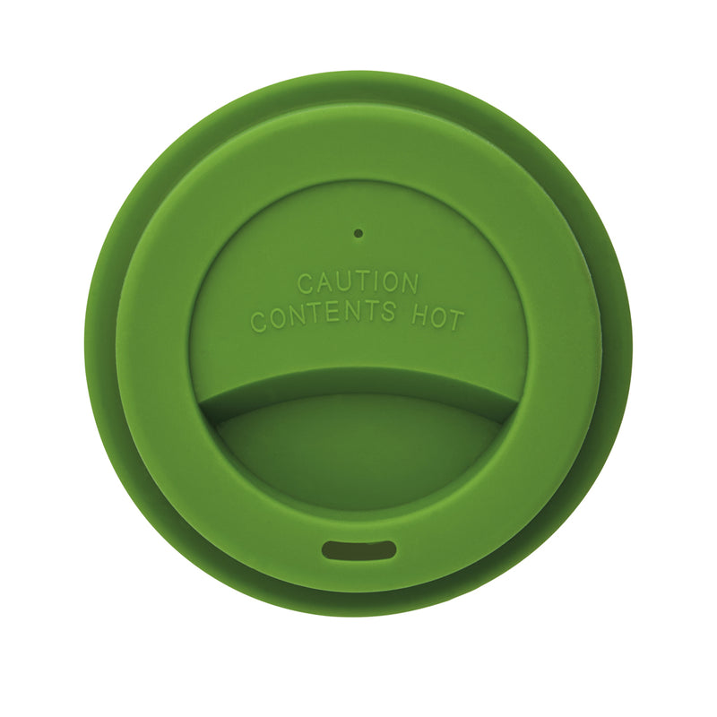 Load image into Gallery viewer, XD Collection PLA coffee cup, eco-friendly drinkware with a sleek design, shown from a side view with a fitted lid.
