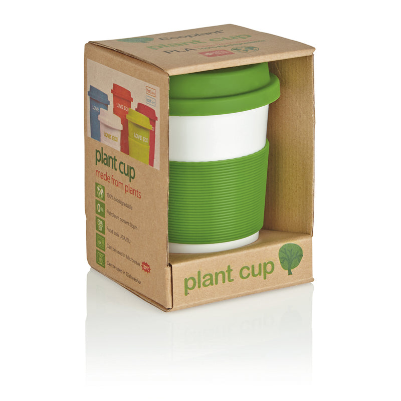 Load image into Gallery viewer, White PLA coffee cup from XD Collection drinkware line, showing a smooth, eco-friendly design perfect for hot beverages.
