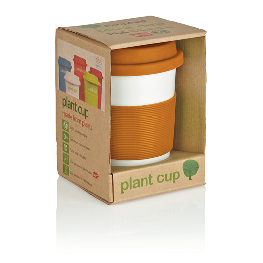 White PLA coffee cup from XD Collection drinkware line, showcasing a sleek, eco-friendly design with a smooth surface.
