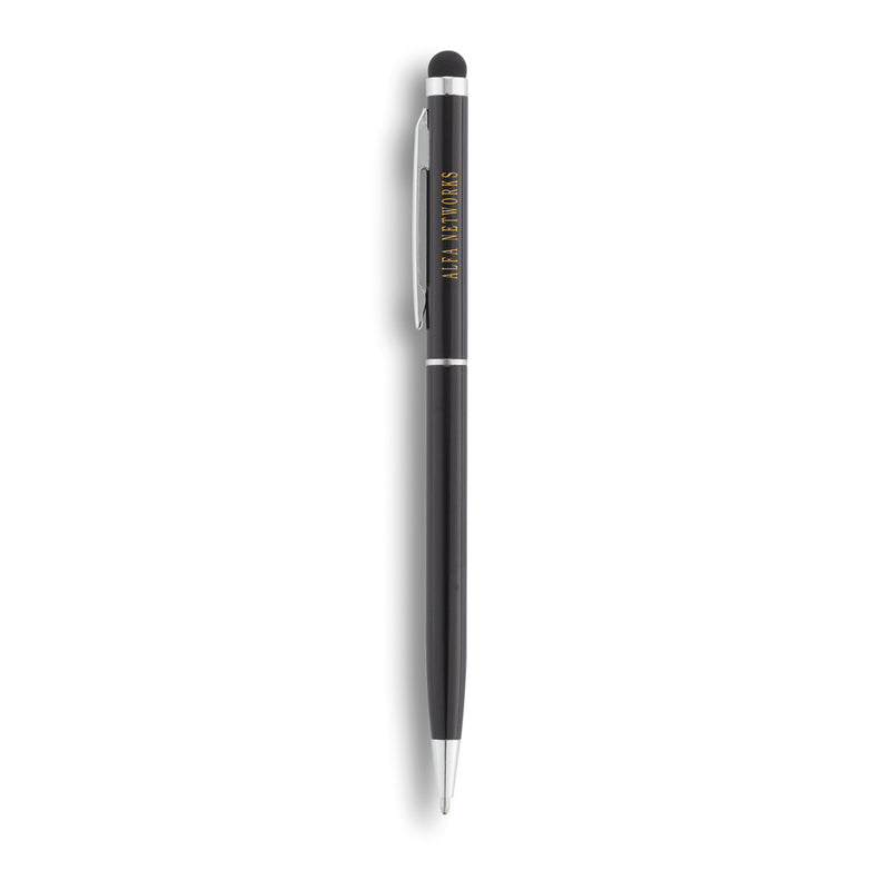 Load image into Gallery viewer, Thin metal stylus pen from XD Collection, a sleek writing instrument with a fine tip for touchscreen devices.
