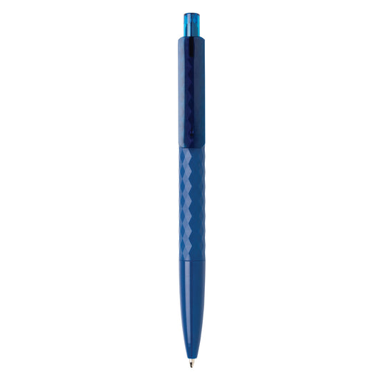 Close-up of the XD Collection X3 pen showing sleek black body and silver accents, a stylish writing instrument.