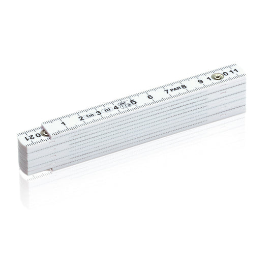 Fibreglass folding rule from XD Collection, a durable measuring tool with marked measurement increments, ideal for precise measurement tasks.