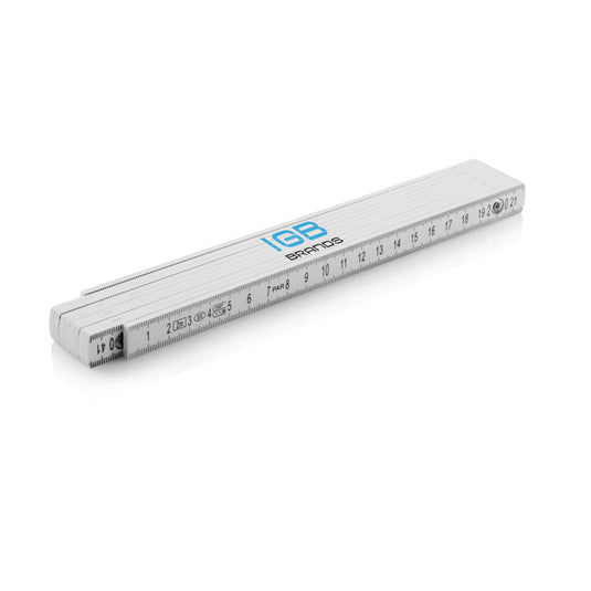 Fibreglass folding rule from XD Collection, a durable measuring tool with clear measurement markings, ideal for precision tasks.