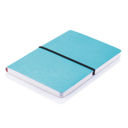 Deluxe softcover A5 notebook from XD Collection with smooth black cover and lined pages for writing and note-taking.