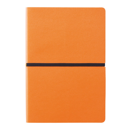 Deluxe softcover A5 notebook from XD Collection with a smooth black cover and gold foil accents, designed for writing and note-taking.