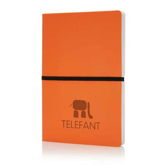Deluxe softcover A5 notebook from XD Collection, featuring a sleek design and portable size for note-taking or journaling.