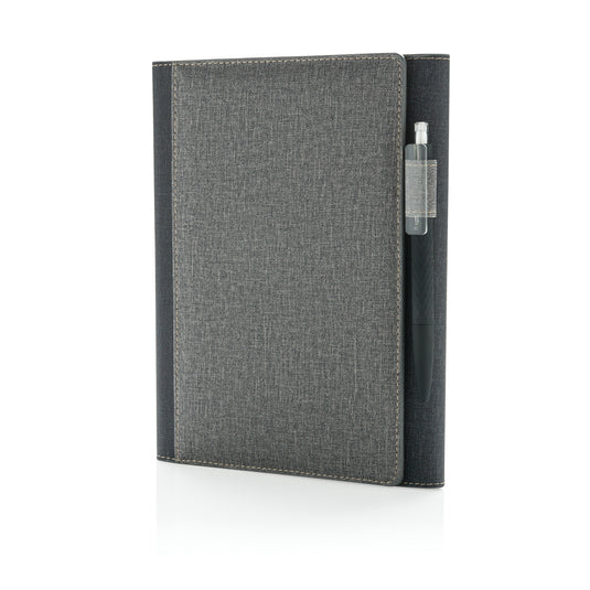 A5 Deluxe design notebook cover from XD Collection with stylish pattern, perfect for portfolios and writing notebooks.
