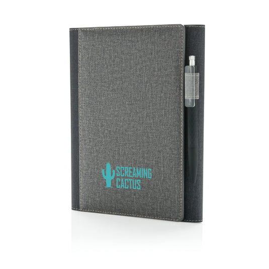 A5 Deluxe design notebook cover from XD Collection featuring a stylish, textured exterior and secure closure for notebooks.