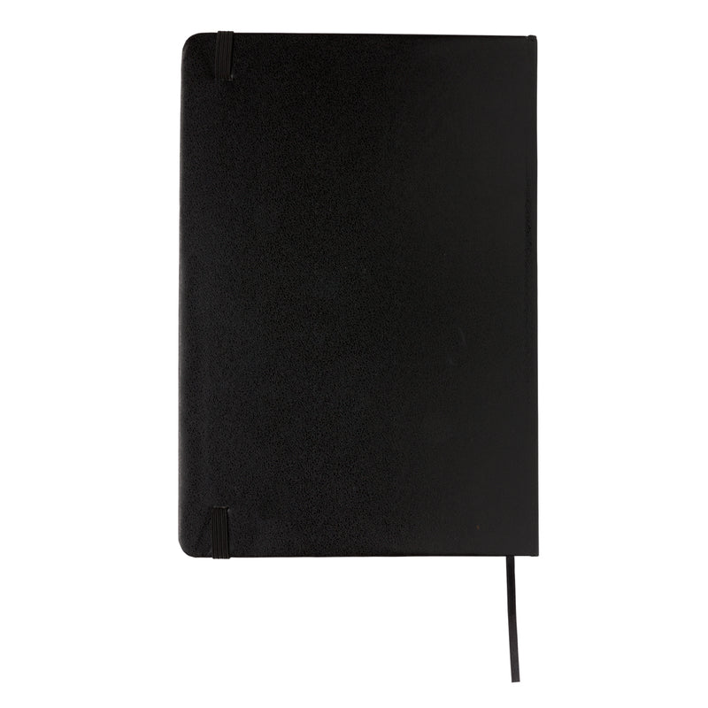 Load image into Gallery viewer, A classic hardcover A5 notebook from XD Collection with a sleek black cover and rounded corners, ideal for writing and note-taking.
