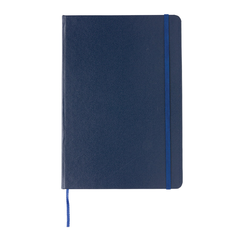 Load image into Gallery viewer, A classic hardcover A5 notebook from XD Collection with a sleek black cover and visible spine, perfect for writing and note-taking.
