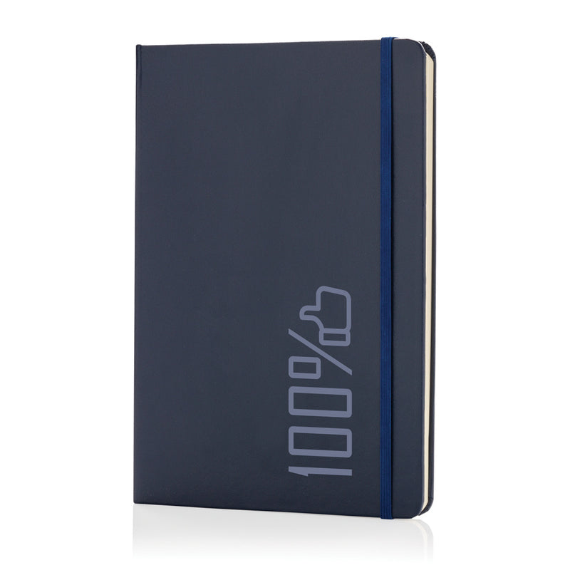 Load image into Gallery viewer, A classic hardcover A5 notebook from XD Collection with a sleek black cover and elastic band closure.
