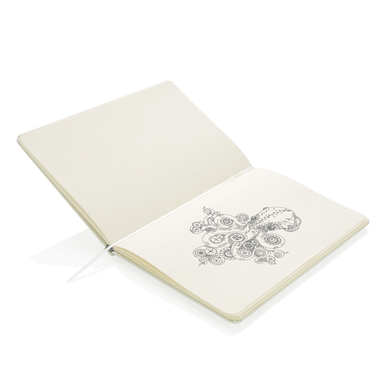 Load image into Gallery viewer, A5 plain hardcover sketchbook from XD Collection featuring blank pages, ideal for drawing or sketching, with a sturdy cover.

