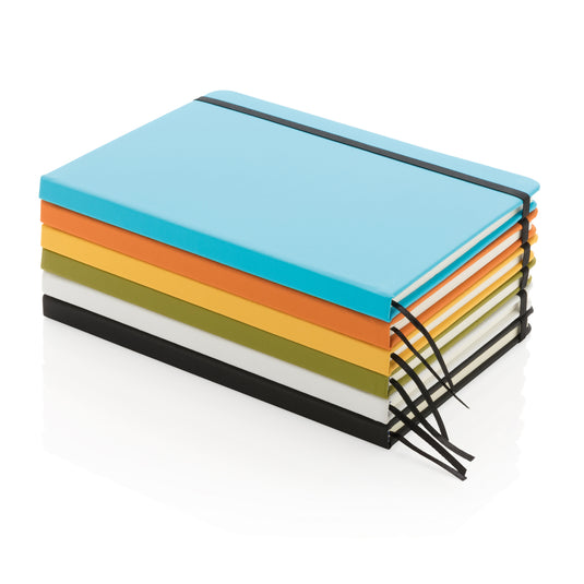 A hardcover PU notebook in A5 size from XD Collection with a sleek, professional design for note-taking and journaling.