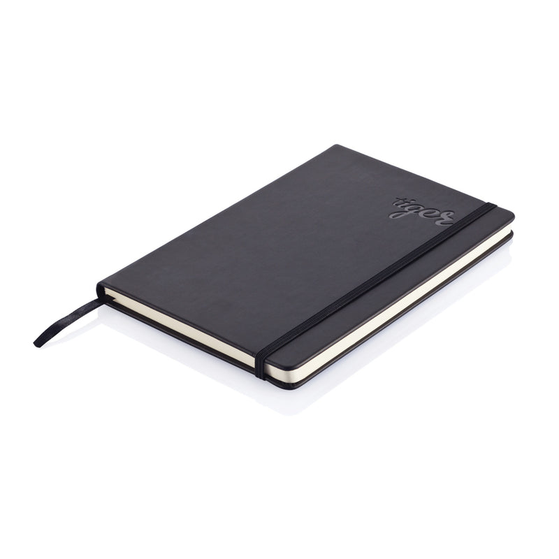 Load image into Gallery viewer, Deluxe hardcover PU A5 notebook from XD Collection with a sleek, professional design and elastic closure.
