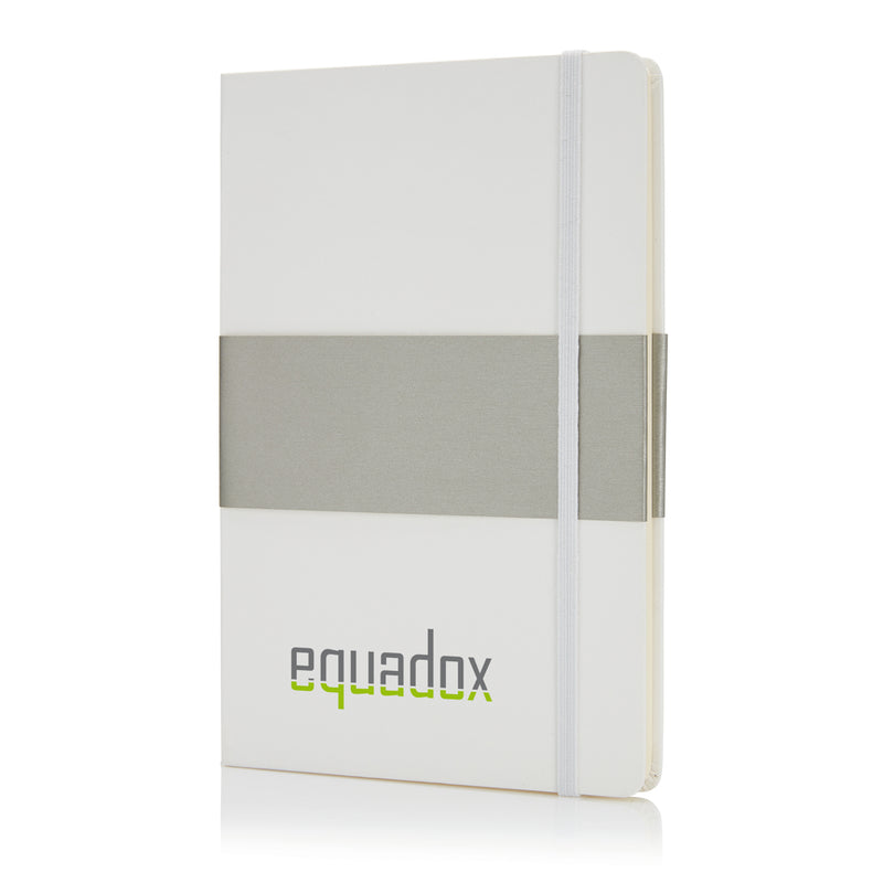 Load image into Gallery viewer, Deluxe hardcover A5 notebook from XD Collection featuring a sleek black cover and gold accents for stylish note-taking.
