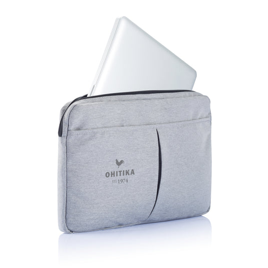 Pink 15-inch PVC-free laptop sleeve from XD Collection, made of durable fabric, with a sleek and protective design for travel and everyday use.
