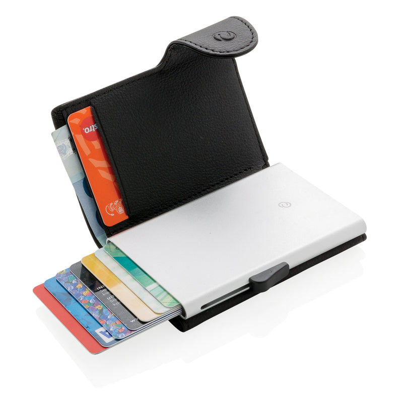 Load image into Gallery viewer, C-Secure RFID card holder and wallet with multiple card slots and compact design, made for secure travel and everyday use.
