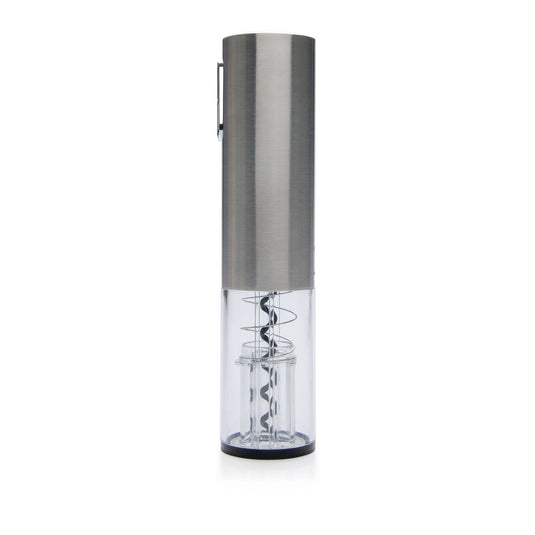 XD Collection electric wine opener, USB rechargeable, with a sleek design and corkscrew in action for easy wine opening.