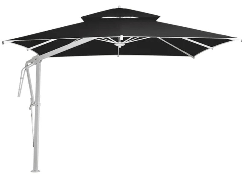Load image into Gallery viewer, Pagoda 300 x 300cm Cantilever Parasol SET - Custom Wood DesignsWhite Fermob Pagoda 300x300cm outdoor cantilever parasol set with sturdy frame and large canopy for patio shade.Outdoor Parasol24575177102423White GranitePagoda Base White
