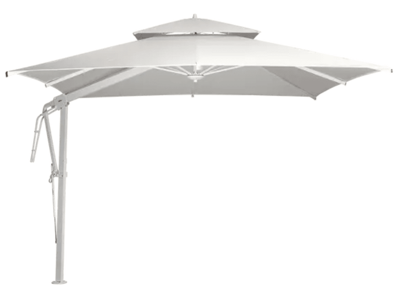 Load image into Gallery viewer, Pagoda 300 x 300cm Cantilever Parasol SET - Custom Wood DesignsWhite Fermob Pagoda 300x300cm cantilever outdoor parasol set with sturdy frame and fabric canopy for shade.Outdoor Parasol24575177102423White GranitePagoda Base White
