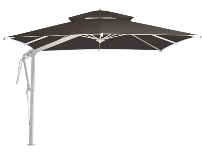 Load image into Gallery viewer, Pagoda 300 x 300cm Cantilever Parasol SET - Custom Wood DesignsWhite Fermob Pagoda 300x300cm outdoor cantilever parasol set with a durable fabric canopy and sturdy frame for shade.Outdoor Parasol24575177102423White GranitePagoda Base White
