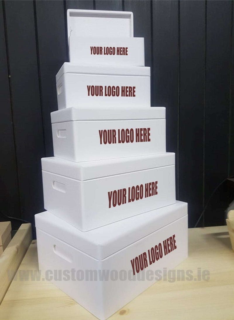 Load image into Gallery viewer, Wooden Boxes Hinged Lid - Various Sizes Painted Boxes Custom Wood Designs bedroom deco box box with lid white box wood wooden painted-boxes-21-cm-x-12-cm-x-9-5-cm-wooden-boxes-hinged-lid-various-sizes-49180135817559
