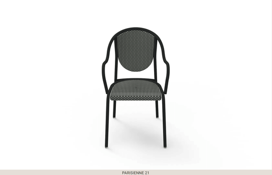 Parisienne 21 Chair Steel Chair - Custom Wood DesignsFermob Parisienne 21 steel bistro chair with curved back and metal frame, ideal for outdoor patio or garden seating.Fermob Metal Chair Outdoor24575201767735Green