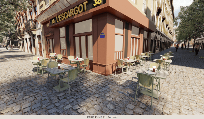 Load image into Gallery viewer, Parisienne 21 Chair Steel Chair - Custom Wood DesignsFermob Parisienne 21 steel outdoor bistro chair in Ireland green with a classic curved metal designFermob Metal Chair Outdoor24575202364343Green Gren
