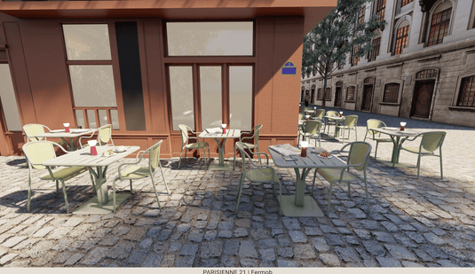 Parisienne 21 Chair Steel Chair - Custom Wood DesignsFermob Parisienne 21 outdoor bistro steel chair in vibrant Ireland green with a classic design and curved backrest.Fermob Metal Chair Outdoor24575202364343Green Gren