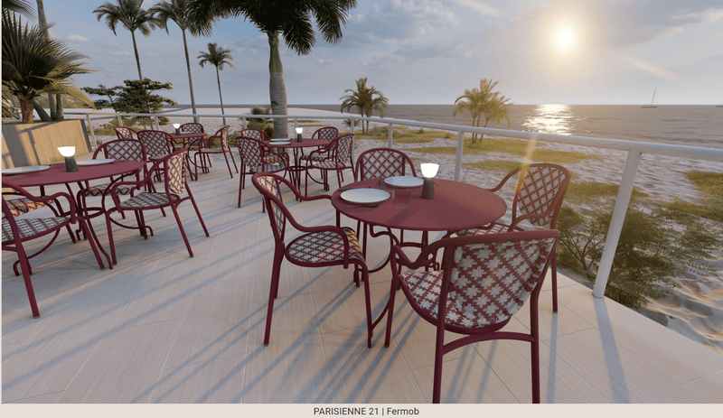 Load image into Gallery viewer, Parisienne 21 Chair Steel Chair - Custom Wood DesignsRed Fermob Parisienne 21 steel outdoor bistro chair with a classic design and curved backrest, ideal for outdoor seating.Fermob Metal Chair Outdoor24575202364343Green Gren

