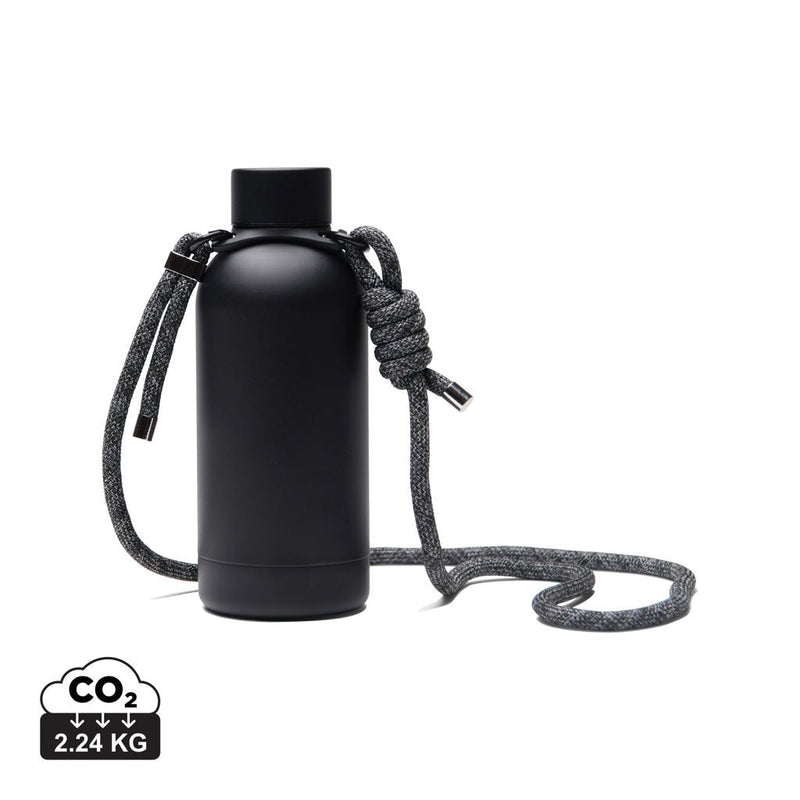 Load image into Gallery viewer, Parks RCS SS bottle, 400 ML - Custom Wood DesignsVinga Parks RCS SS 400ml stainless steel water bottle with screw cap, durable drinkware for outdoor activities and hydration.DrinkwareV4300901Recycled Stainless steel,Polyesterblack
