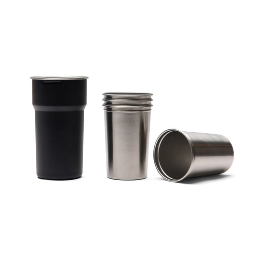 Parks RCS SS cup, 4 pcs, 250 ML - Custom Wood DesignsSet of four Vinga Parks RCS SS cups, 250ml drinkware with stainless steel finish, arranged on a clean surface.DrinkwareV4320701Recycled Stainless steel,Polypropyleneblack
