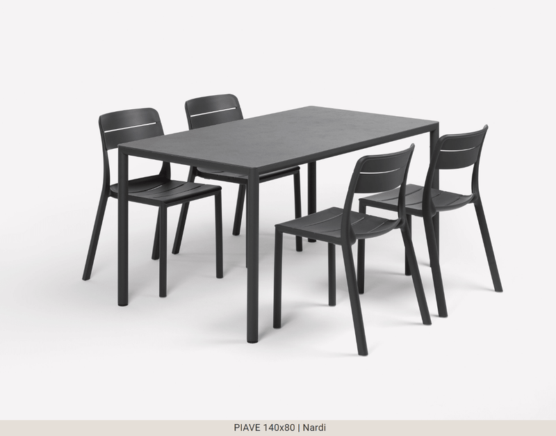 Load image into Gallery viewer, Piave 140x80 Contract Table - Custom Wood DesignsAntracite Nardi Piave 140x80 contract table with a sleek surface, ideal for restaurant or commercial dining settings.Piave Table24575215810295Tabacco

