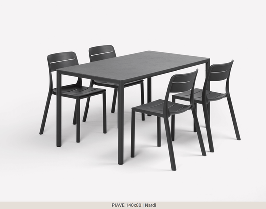 Piave 140x80 Contract Table - Custom Wood DesignsAntracite Nardi Piave 140x80 contract table with a sleek surface, ideal for restaurant or commercial dining settings.Piave Table24575215810295Tabacco