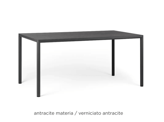 Piave 160x90 Table - Custom Wood DesignsNardi Piave outdoor table in antracite color, 160x90 cm, featuring a sleek rectangular design for outdoor dining and gatheringsNardi Table Outdoor Piave24575214090519Antracite