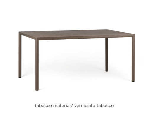 Piave 160x90 Table - Custom Wood DesignsOutdoor Piave Nardi table with tobacco-colored 160x90 cm tabletop, suitable for outdoor dining or patio use.Nardi Table Outdoor Piave24575213824983Tabacco
