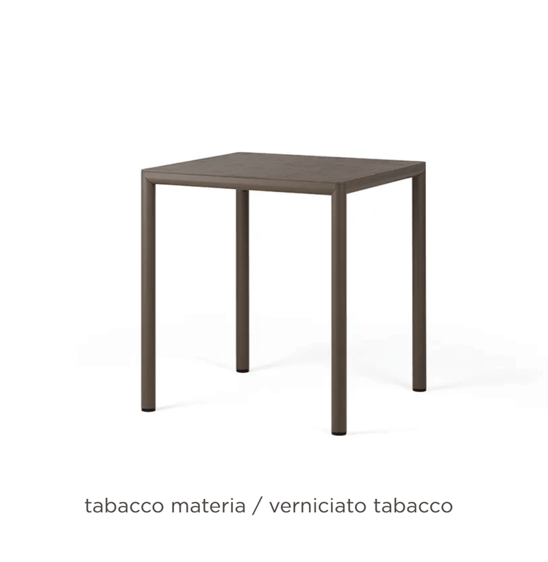 Load image into Gallery viewer, Piave 70 Contract Table - Custom Wood DesignsNardi outdoor Piave 70 contract table with tobacco-colored wooden surface and sturdy metal legs, suitable for outdoor dining spaces.Nardi Table Outdoor24575215492631Tobacco

