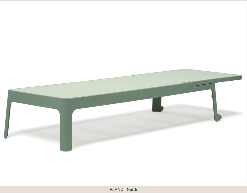 Load image into Gallery viewer, Plano Outdoor Sun Lounger by Nardi – Reclining Poolside Furniture - Custom Wood DesignsGreen Nardi Plano sun lounger reclining outdoor furniture ideal for poolside and patio relaxation.Sunlounger24575217321002Croda
