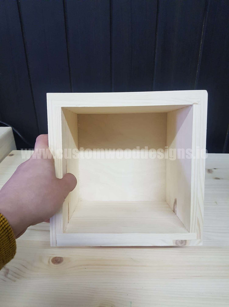 Load image into Gallery viewer, Small Wooden Plant Box 26 x 26 x 18 cm Plant Box Custom Wood Designs plant-box-default-title-small-wooden-plant-box-26-x-26-x-18-cm-53611632132439
