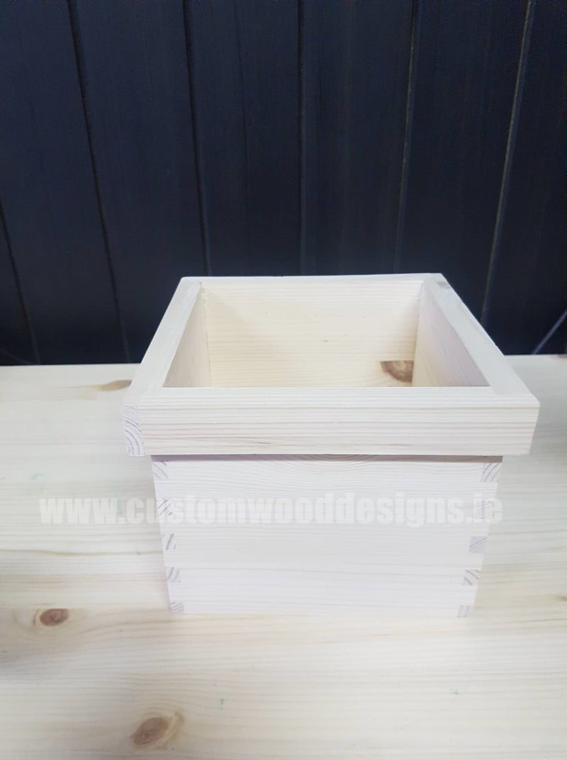 Load image into Gallery viewer, Small Wooden Plant Box 26 x 26 x 18 cm Plant Box Custom Wood Designs plant-box-default-title-small-wooden-plant-box-26-x-26-x-18-cm-53611636752727
