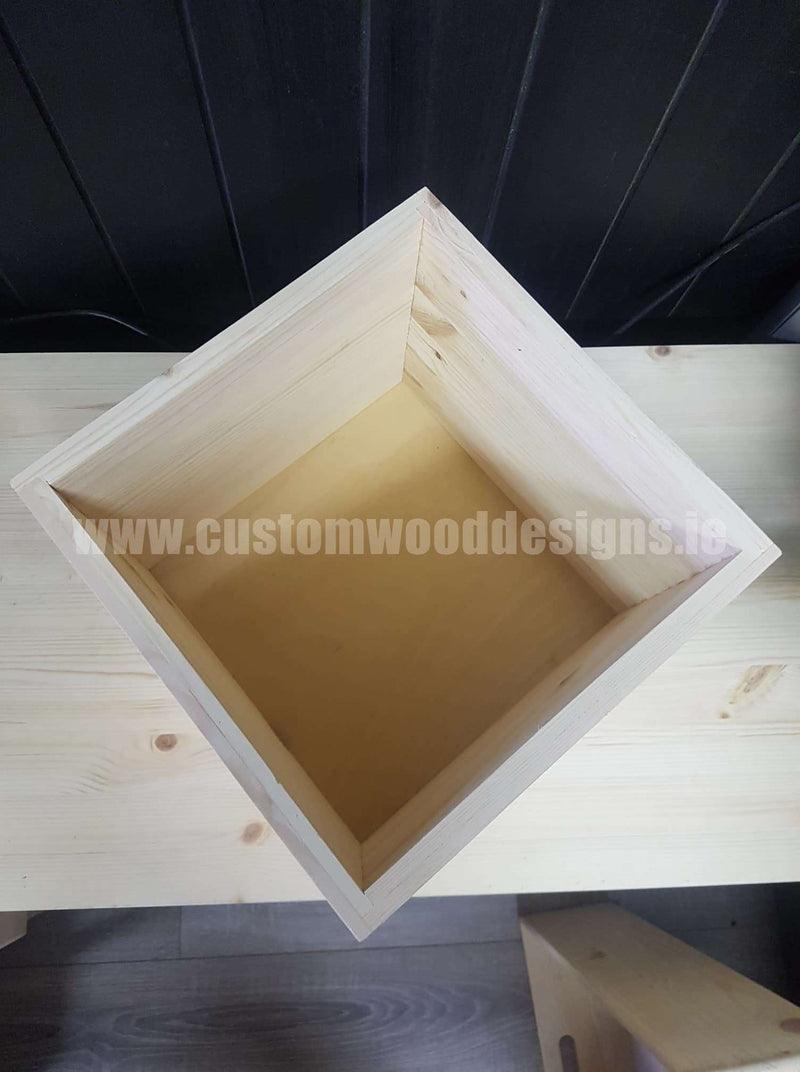 Load image into Gallery viewer, Small Wooden Plant Box 26 x 26 x 18 cm Plant Box Custom Wood Designs plant-box-default-title-small-wooden-plant-box-26-x-26-x-18-cm-53611637473623
