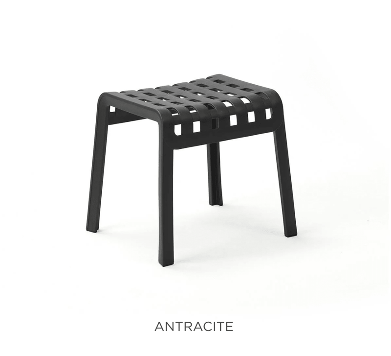 Load image into Gallery viewer, Poggio Outdoor Stool &amp; Footrest - Custom Wood DesignsNardi Poggio outdoor stool and footrest in antracite, designed for patio furniture and compatible with Folio rocking chairs.Stool Footrest Nardi Outdoor24575202497239Antracite
