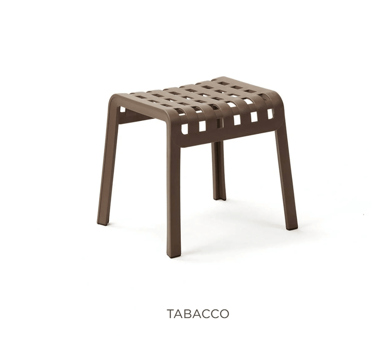 Load image into Gallery viewer, Poggio Outdoor Stool &amp; Footrest - Custom Wood DesignsNardi Poggio outdoor stool and footrest in tobacco finish, designed for patio furniture and outdoor relaxation.Stool Footrest Nardi Outdoor24575202231703Tabacco
