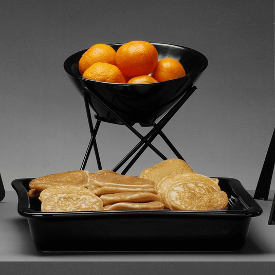 Porcelain GN Container GN 2/3 – Black, 350×325×60mm (Fine Dine) - Custom Wood DesignsBlack porcelain GN container GN 2/3 by Fine Dine, measuring 350x325x60mm, used for food storage and presentation.GN porcelain container783993
