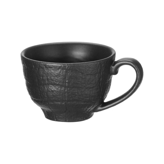 Fine Dine 230ml coffee and tea cup with a crust design, showcasing a ceramic beverage cup on a plain background.